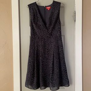 Grey/black leopard print dress